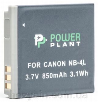 Акумулятор PowerPlant Canon NB-4L 850mAh DV00DV1006 від компанії hozyain. com. ua - фото 1