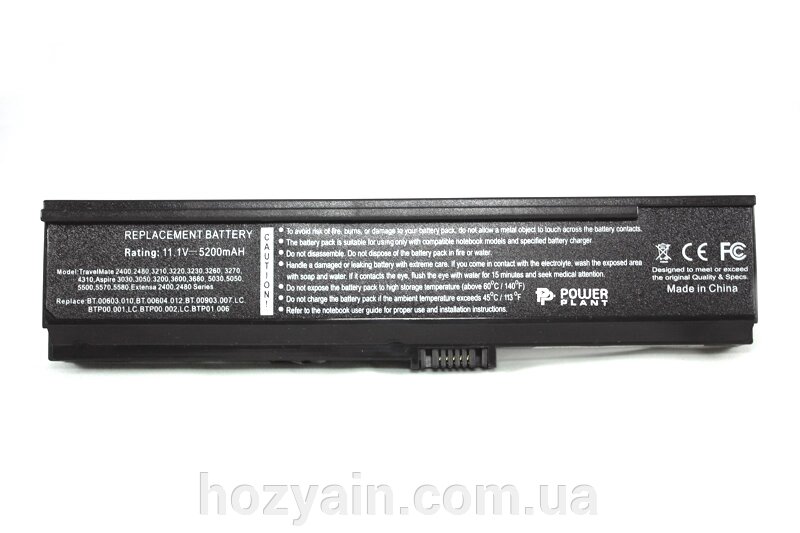 Акумулятор PowerPlant для ноутбуків ACER Aspire 3030 (BT. 00603.010) 11.1V 5200mAh NB00000211 від компанії hozyain. com. ua - фото 1