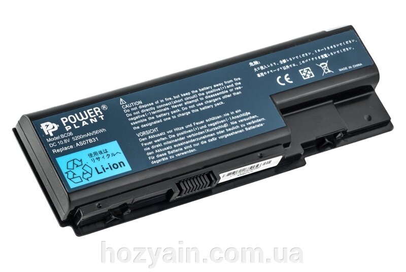 Акумулятор PowerPlant для ноутбуків ACER Aspire 5230 (AR5921LH) 10.8V 5200mAh NB00000146 від компанії hozyain. com. ua - фото 1