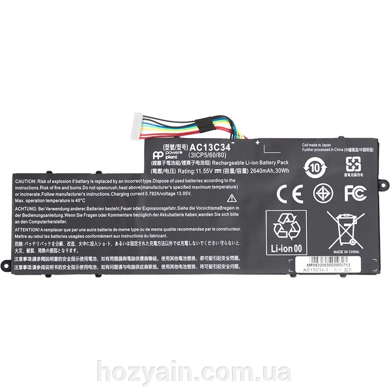 Акумулятор PowerPlant для ноутбуків ACER Aspire V5-122P (AC13C34) 11.55V 2640mAh NB410651 від компанії hozyain. com. ua - фото 1