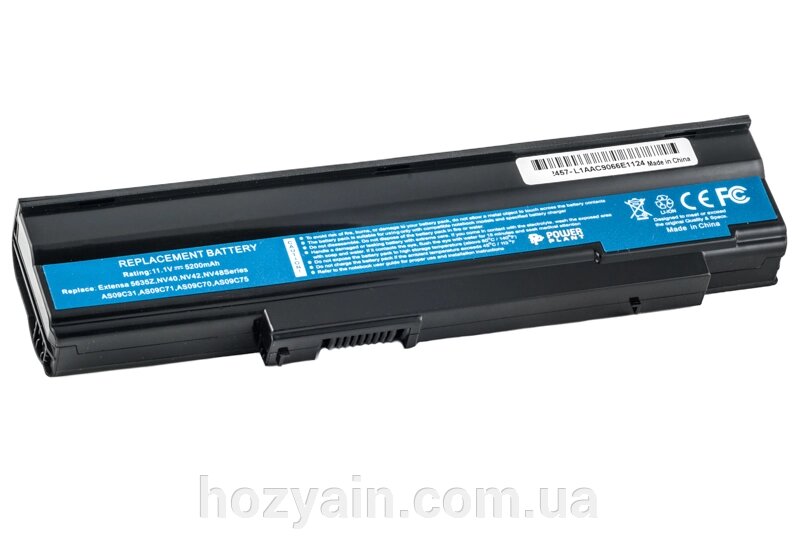 Акумулятор PowerPlant для ноутбуків ACER Extensa 5635ZA (AS09C31, 5635Z) 11.1V 5200mAh NB00000212 від компанії hozyain. com. ua - фото 1