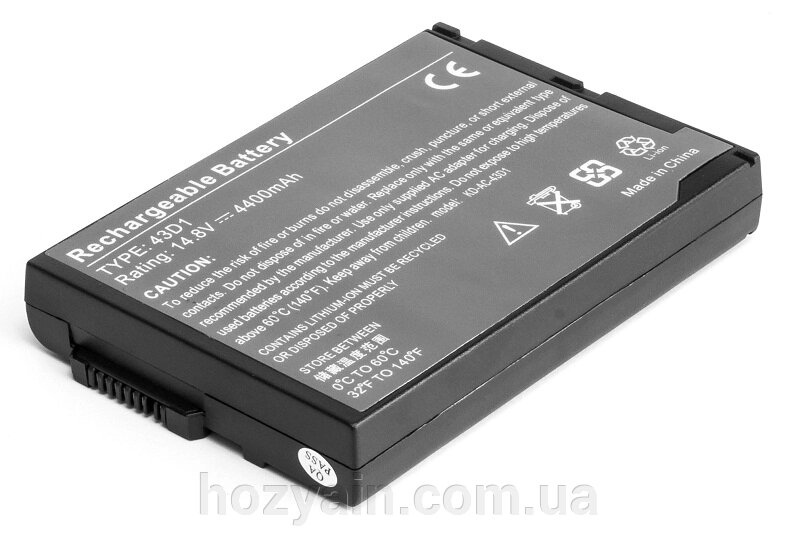 Акумулятор PowerPlant для ноутбуків ACER TravelMate BTP-43D1 (BTP-43D1, AC-43D1-8) 14.8V 4400mAh NB00000165 від компанії hozyain. com. ua - фото 1