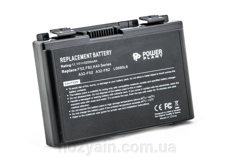 Акумулятор PowerPlant для ноутбуків ASUS F82 (A32-F82, AS F82 3S2P) 11.1V 5200mAh NB00000058 від компанії hozyain. com. ua - фото 1