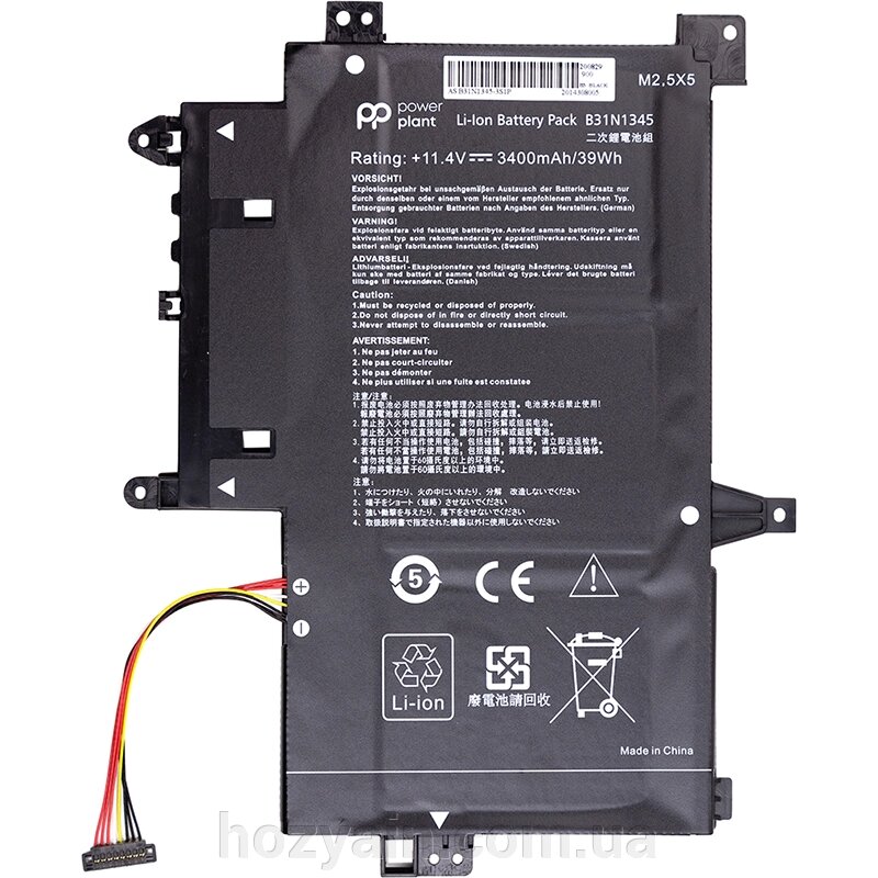 Акумулятор PowerPlant для ноутбуків ASUS Transformer Book Flip TP500L (B31N1345) 11.4V 3400mAh NB431373 від компанії hozyain. com. ua - фото 1