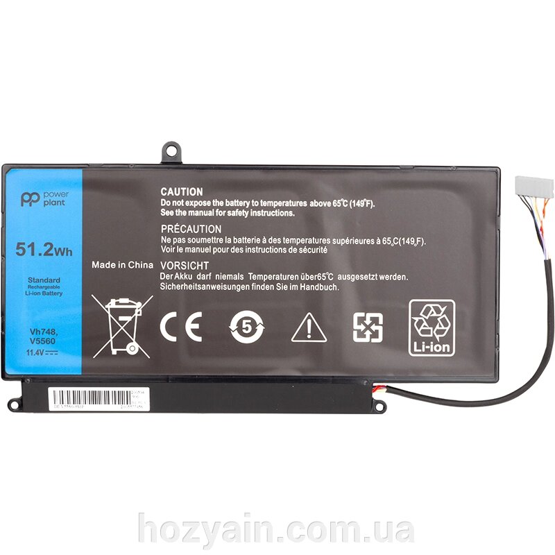 Акумулятор PowerPlant для ноутбуків DELL Inspiron 14-5439 (VH748) 11.4V 51.2Wh NB441099 від компанії hozyain. com. ua - фото 1