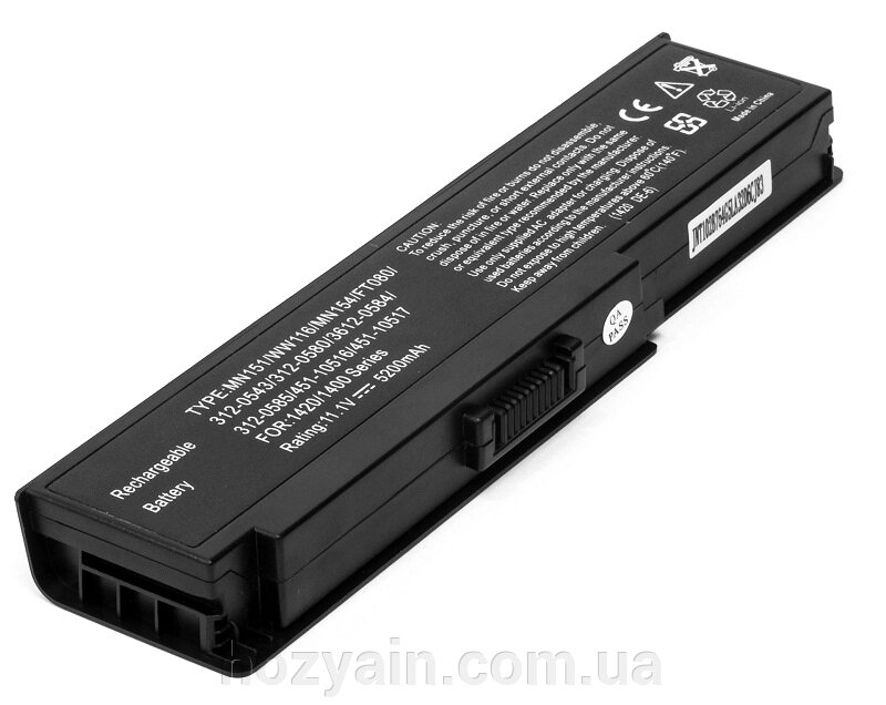 Акумулятор PowerPlant для ноутбуків DELL Inspiron 1400 (MN151 DE-1420-6) 11.1V 5200mAh NB00000177 від компанії hozyain. com. ua - фото 1