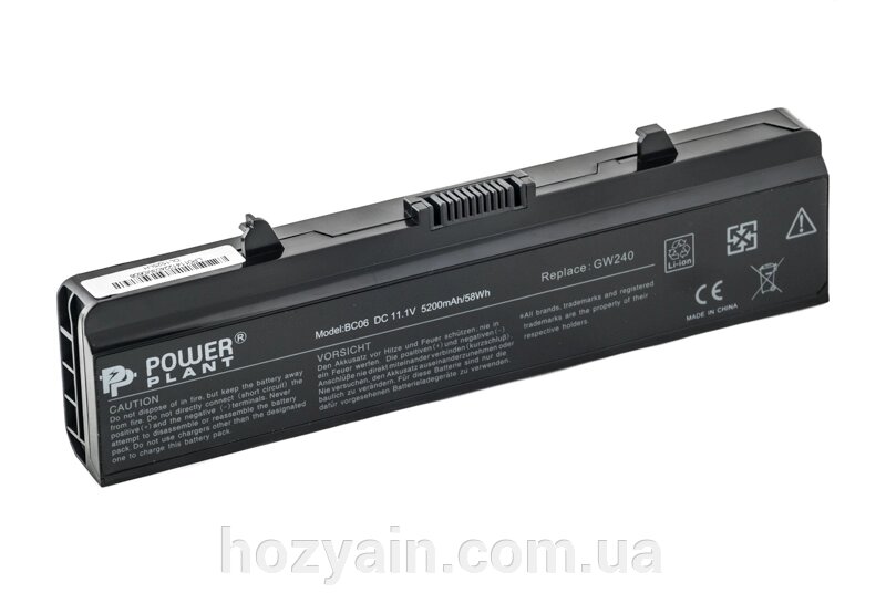 Акумулятор PowerPlant для ноутбуків DELL Inspiron 1525 (RN873, DE 1525, 3S2P) 11.1V 5200mA NB00000021 від компанії hozyain. com. ua - фото 1