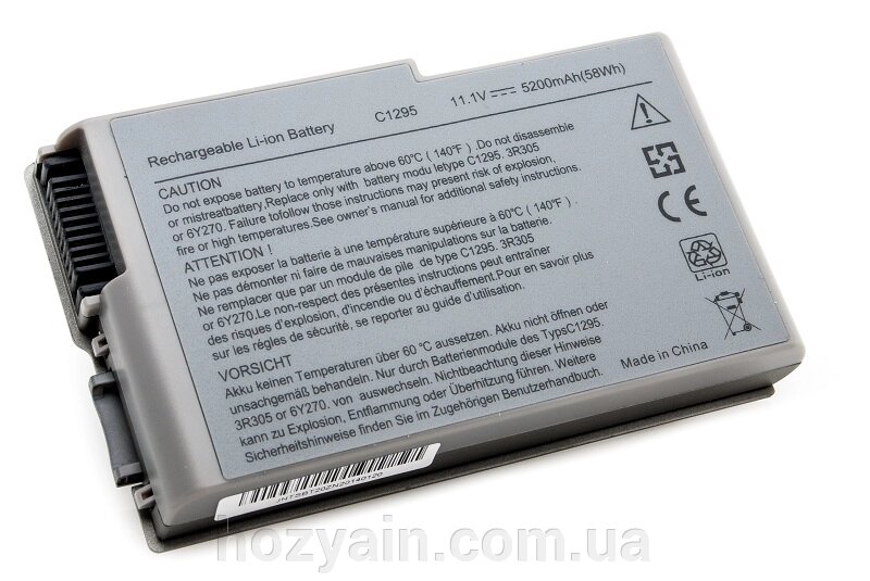 Акумулятор PowerPlant для ноутбуків DELL Latitude D600 (C1295, DE D600, 3S2P) 11.1V 5200mAh NB00000034 від компанії hozyain. com. ua - фото 1