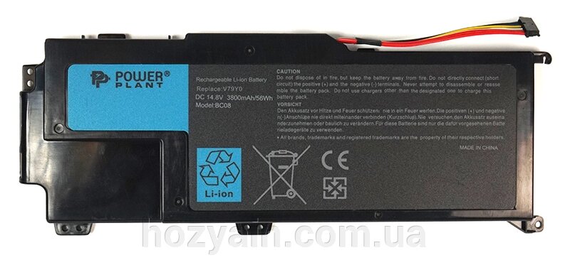 Акумулятор PowerPlant для ноутбуків DELL XPS 14z (V79Y0) 14.8V 3800mAh NB440306 від компанії hozyain. com. ua - фото 1