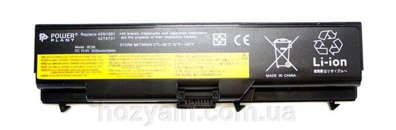 Акумулятор PowerPlant для ноутбуків IBM/LENOVO ThinkPad T430 (42T4733) 10.8V 5200mAh NB00000199 від компанії hozyain. com. ua - фото 1