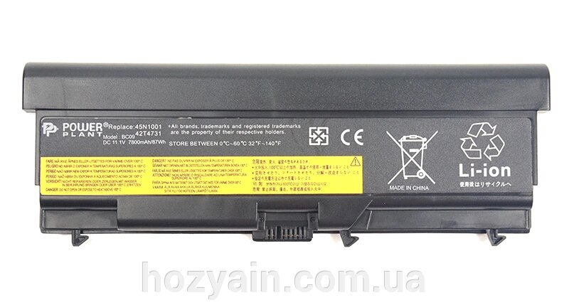 Акумулятор PowerPlant для ноутбуків IBM/LENOVO ThinkPad T430 (42T4733, LOT430LP) 11.1V 7800mAh NB480364 від компанії hozyain. com. ua - фото 1