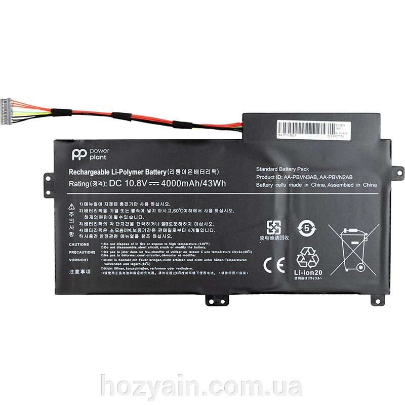 Акумулятор PowerPlant для ноутбуків SAMSUNG 370R (AA-PBVN3AB) 10.8V 4000mAh NB490080 від компанії hozyain. com. ua - фото 1