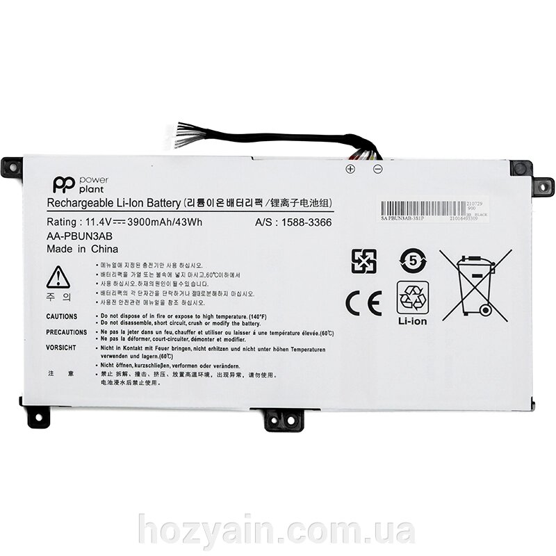 Акумулятор PowerPlant для ноутбуків SAMSUNG Notebook 5 NP530E5M (AA-PBUN3AB) 11.4V 3900mAh NB490165 від компанії hozyain. com. ua - фото 1