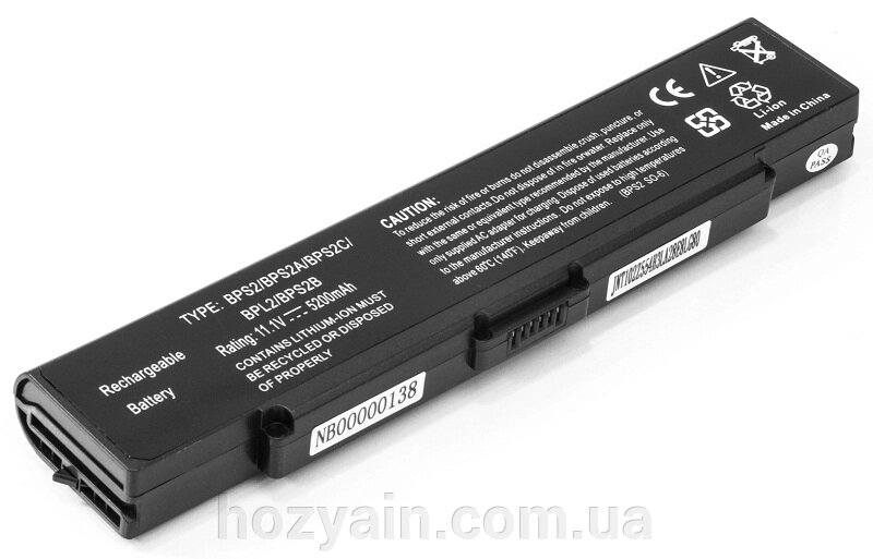 Акумулятор PowerPlant для ноутбуків SONY VAIO PCG-6C1N (VGP-BPS2, SY5651LH) 11.1V 5200mAh NB00000138 від компанії hozyain. com. ua - фото 1