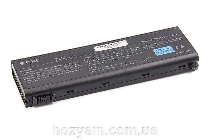 Акумулятор PowerPlant для ноутбуків TOSHIBA Satellite L10 Series (PA3420U-1BAC, TA3420LH) 14.8V 5200m NB510306 від компанії hozyain. com. ua - фото 1