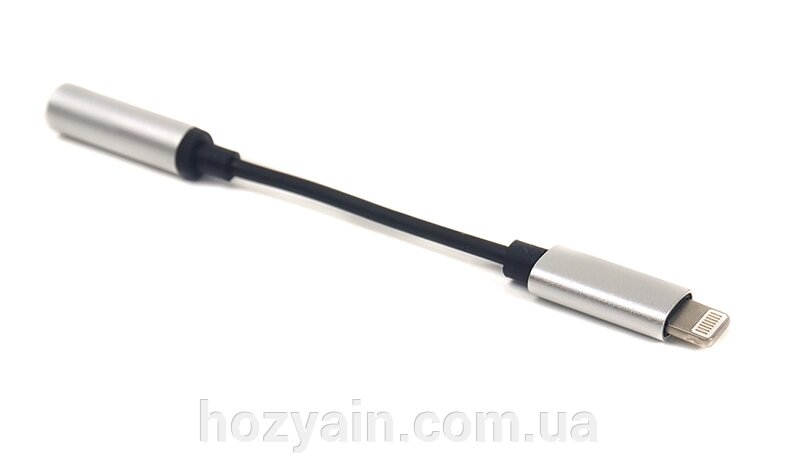 Аудіо - перехідник PowerPlant Lightning - Jack 3.5 мм, 0.1 м CA910366 від компанії hozyain. com. ua - фото 1