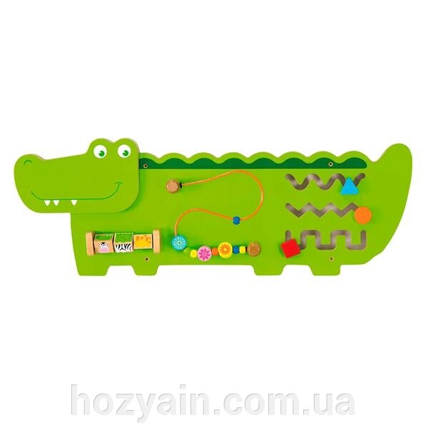 Бізіборд Viga Toys Крокодильчик (50469FSC) від компанії hozyain. com. ua - фото 1