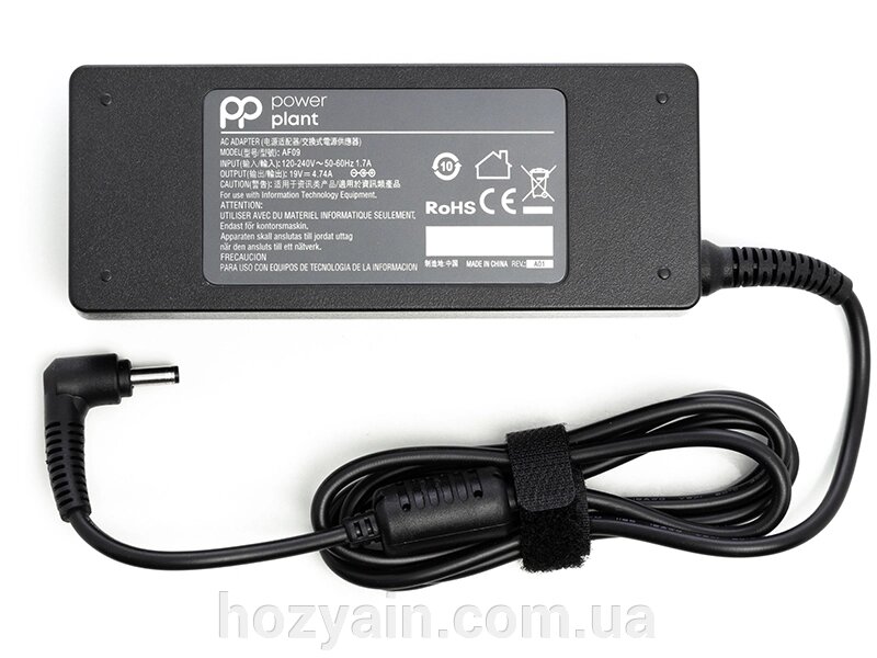 Блок живлення для ноутбуків PowerPlant ASUS 220V, 19V 90W 4.74A (4.0*1.35) AS90F4014 від компанії hozyain. com. ua - фото 1