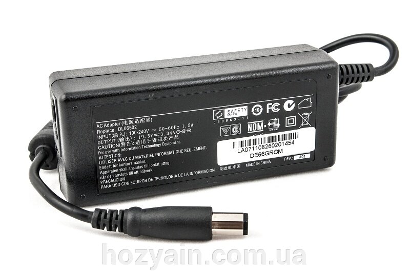 Блок живлення для ноутбуків PowerPlant DELL 220V, 19.5V 65W 3.34A (7.4*5.0) DE65GROM від компанії hozyain. com. ua - фото 1