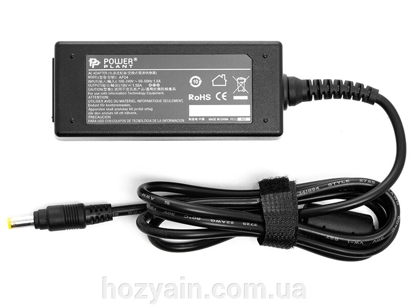 Блок живлення для ноутбуків PowerPlant HP 220V, 19V 30W 1.58A (4.8*1.7) HP30F4817 від компанії hozyain. com. ua - фото 1