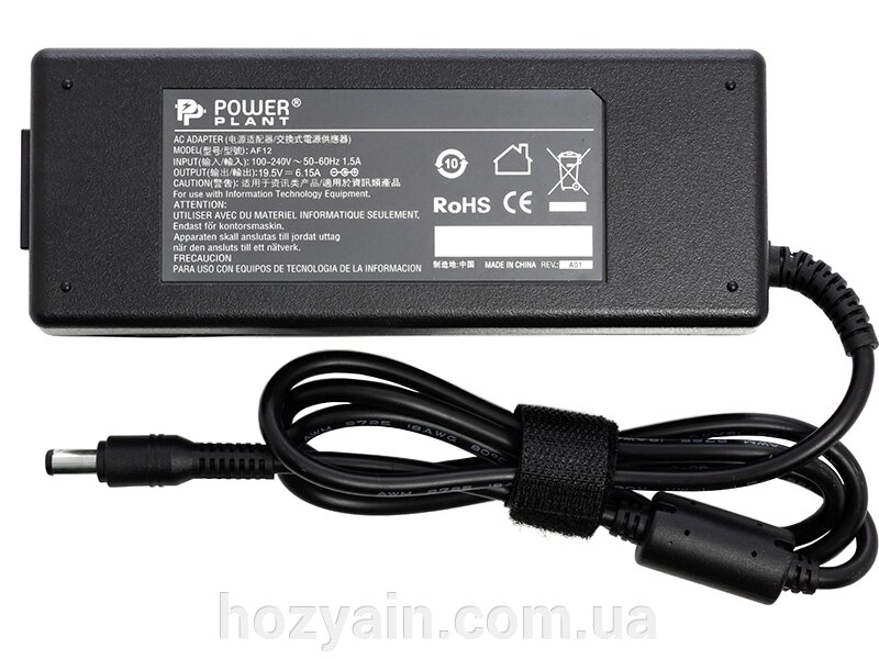 Блок живлення для ноутбуків PowerPlant IBM/LENOVO 220V, 19.5V 120W 6.15A (6.3*3.0) IB120G6330 від компанії hozyain. com. ua - фото 1