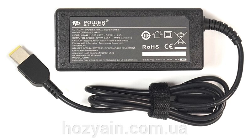 Блок живлення для ноутбуків PowerPlant IBM/LENOVO 220V, 20V 65W 3.25A (Special) IB65HUSB від компанії hozyain. com. ua - фото 1