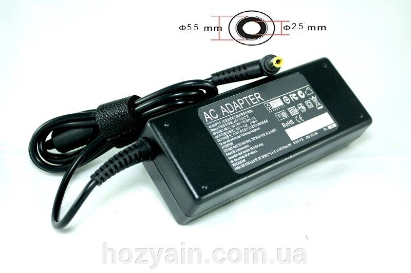 Блок живлення для ноутбуків PowerPlant IBM/LENOVO 220V, 20V 90W 4.5A (5.5*2.5) LS90H5525 від компанії hozyain. com. ua - фото 1