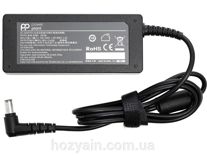 Блок живлення для ноутбуків PowerPlant LG 220V, 19V 65W 3.42A (6.5*4.4) LG65F6544 від компанії hozyain. com. ua - фото 1