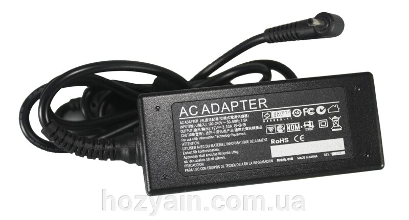 Блок живлення для ноутбуків PowerPlant SAMSUNG 220V, 12V 40W 3.3A (2.5*0.7) SA40A2507 від компанії hozyain. com. ua - фото 1