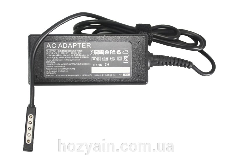 Блок живлення для планшетів (зарядний пристрій) PowerPlant MICROSOFT 220V, 12V 45W 3.6A (5pin) MI43ASPE від компанії hozyain. com. ua - фото 1