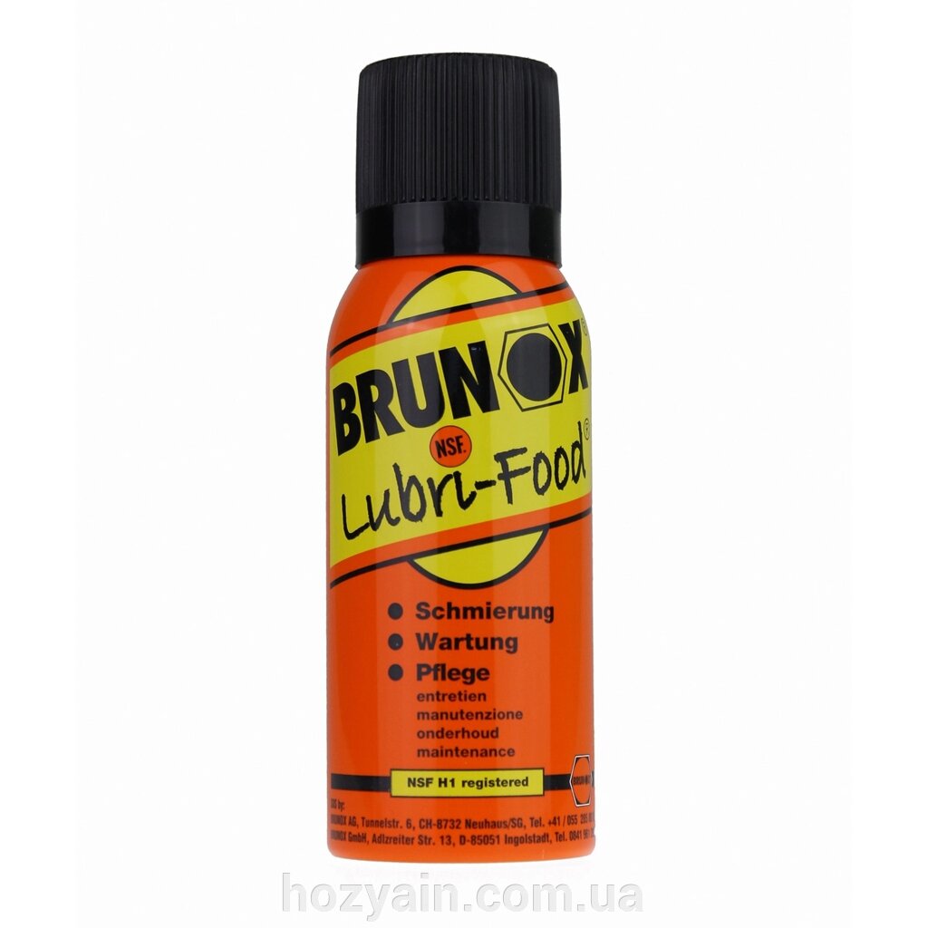 Brunox Lubri Food мастило універсальне спрей 120ml від компанії hozyain. com. ua - фото 1