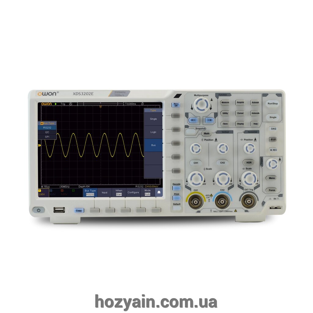 Цифровий осцилограф OWON XDS3202E (200 МГц, 2 канали) від компанії hozyain. com. ua - фото 1