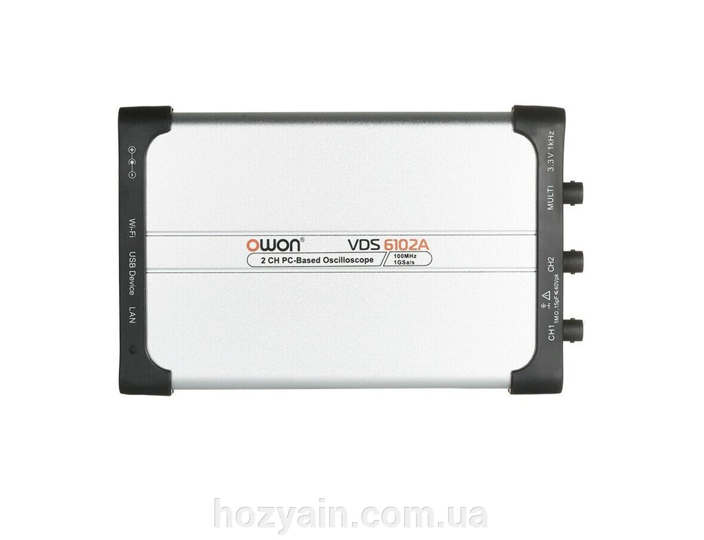 Цифровий осцилограф (PC USB, 2x100МГц, 14 біт) OWON VDS6102A від компанії hozyain. com. ua - фото 1