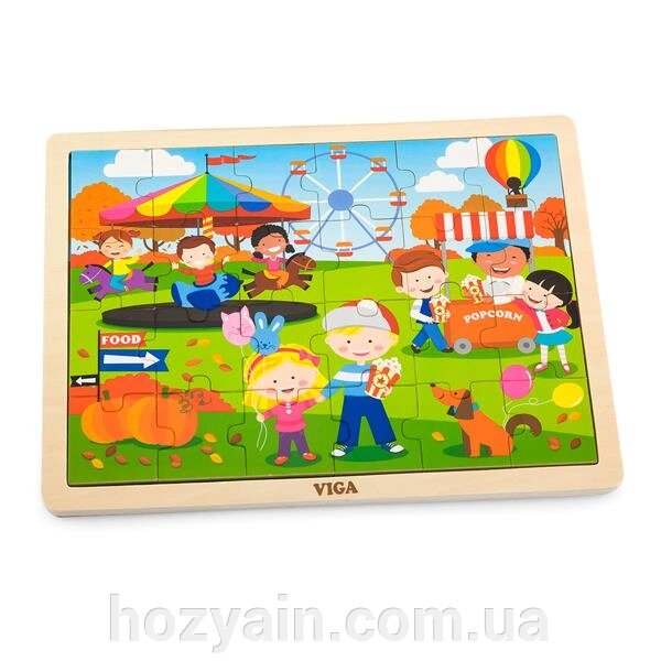 Дерев'яний пазл Viga Toys Пори року: осінь, 24 ел. (51271) від компанії hozyain. com. ua - фото 1