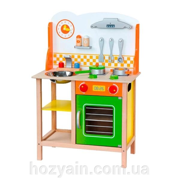 Дитяча кухня Viga Toys з дерева посудом (50957FSC) від компанії hozyain. com. ua - фото 1