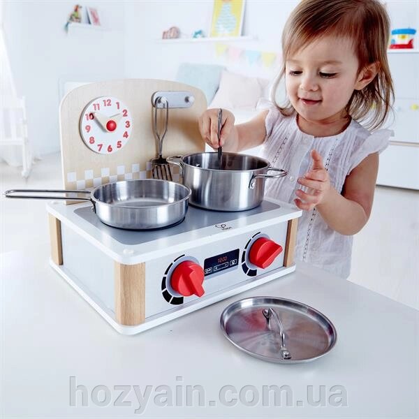 Дитяча плита Hape з грилем і посудом (E3151) від компанії hozyain. com. ua - фото 1