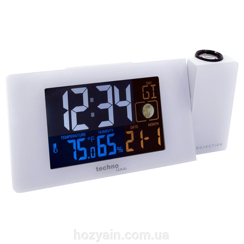 Годинник проекційний Technoline WT537 White (WT537) від компанії hozyain. com. ua - фото 1