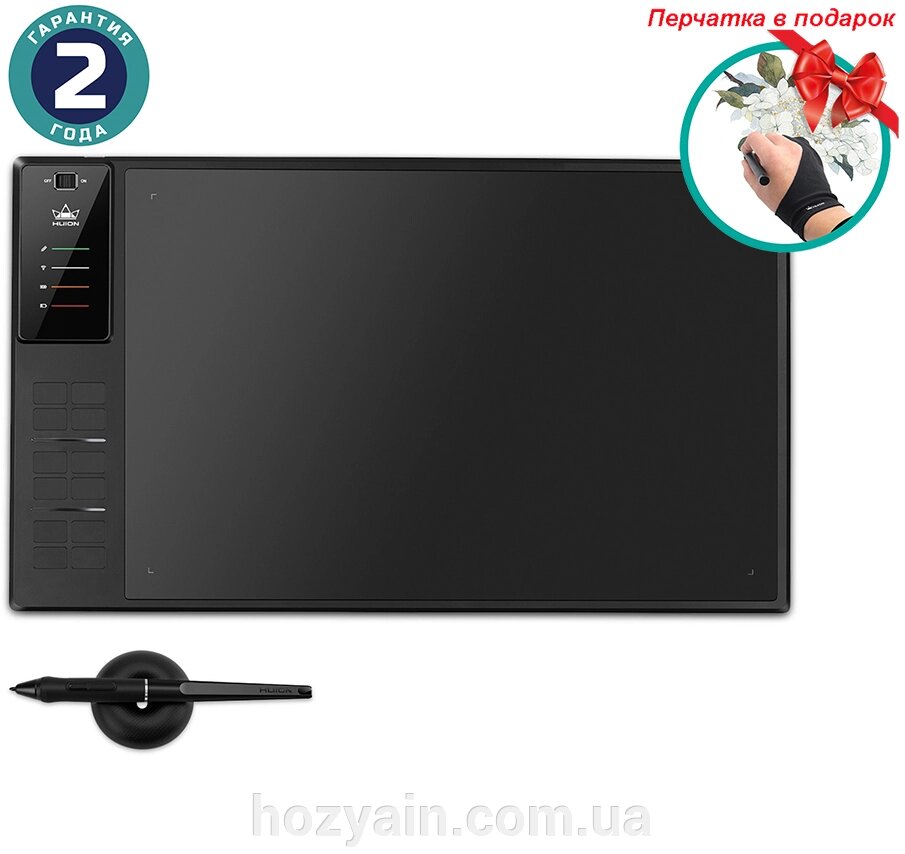 Графічний планшет Huion Inspiroy WH1409 V2 + рукавичка WH1409V2 від компанії hozyain. com. ua - фото 1