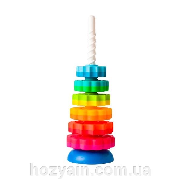 Гвинтова пірамідка Fat Brain Toys SpinAgain тактильна (F110ML) від компанії hozyain. com. ua - фото 1