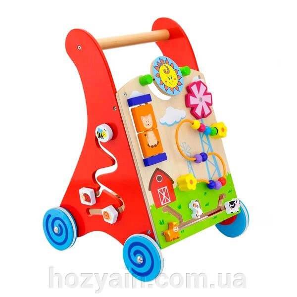 Ходунки-каталка Viga Toys з бізібордом (50950) від компанії hozyain. com. ua - фото 1