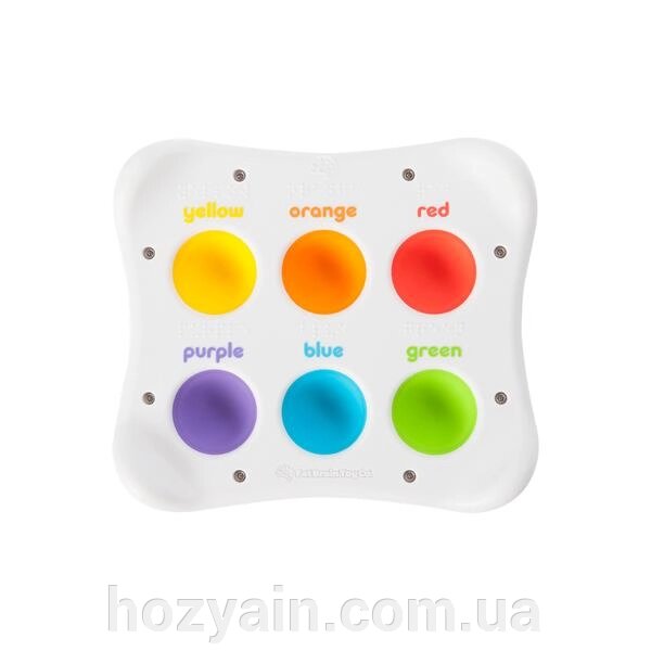 Іграшка-антистрес Fat Brain Toys Dimpl Duo Брайль Колір Форма Назва (FA208-1) від компанії hozyain. com. ua - фото 1