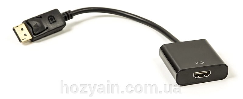 Кабель-перехідник PowerPlant HDMI - DisplayPort, 0.15м, чорний CA910830 від компанії hozyain. com. ua - фото 1