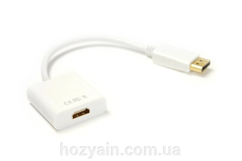 Кабель-перехідник PowerPlant HDMI (F) - DisplayPort (M), 0.15м, 1.4V, 4K x 2K KD00AS1277 від компанії hozyain. com. ua - фото 1