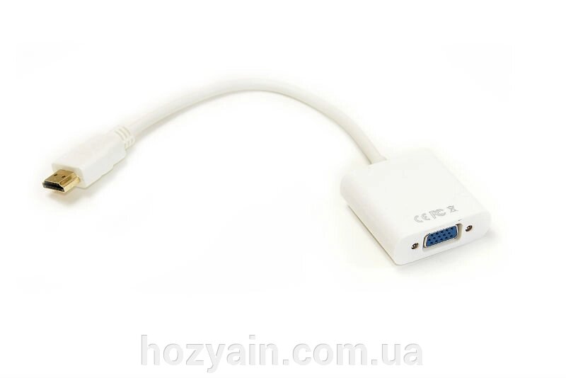 Кабель-перехідник PowerPlant HDMI - VGA, 0.15м, позолочені конектори KD00AS1285 від компанії hozyain. com. ua - фото 1