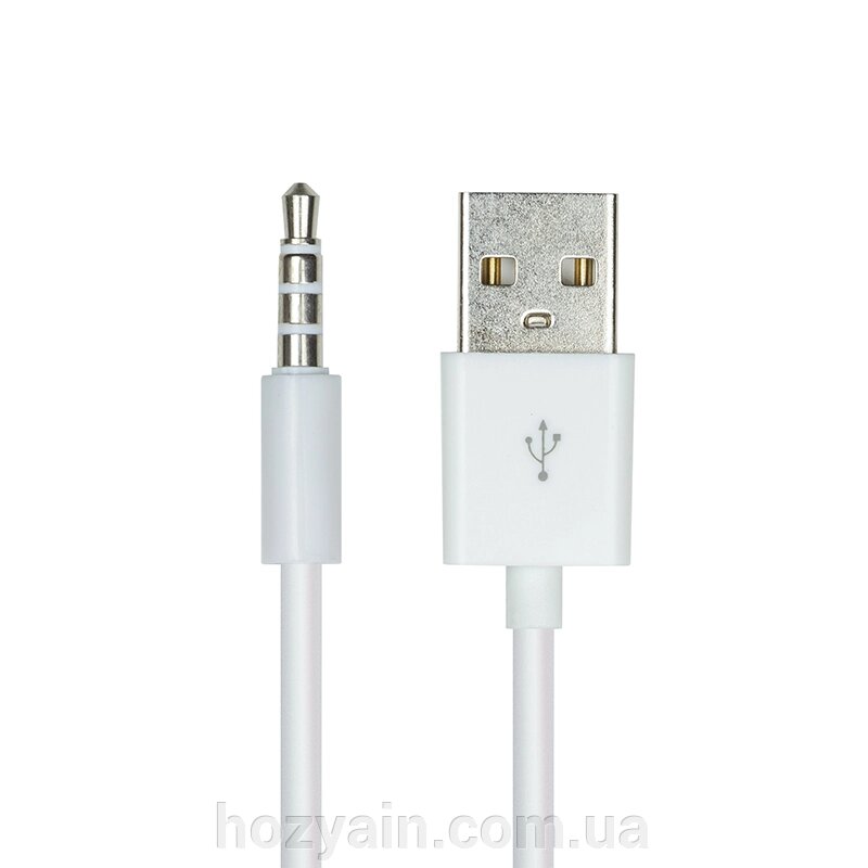 Кабель-перехідник PowerPlant USB AM - 4pin Jack 3.5мм для iPod Shuffle, 0.15 м CA912827 від компанії hozyain. com. ua - фото 1