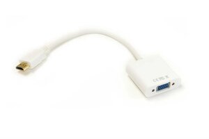 Кабель-перехідник PowerPlant HDMI - VGA, 0.15м, позолочені конектори KD00AS1285