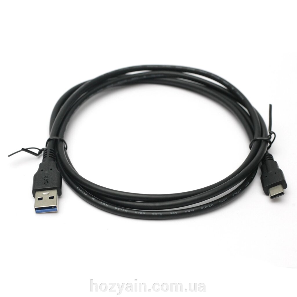 Кабель PowerPlant USB 3.0 AM – Type-C 1.5m KD00AS1254 від компанії hozyain. com. ua - фото 1