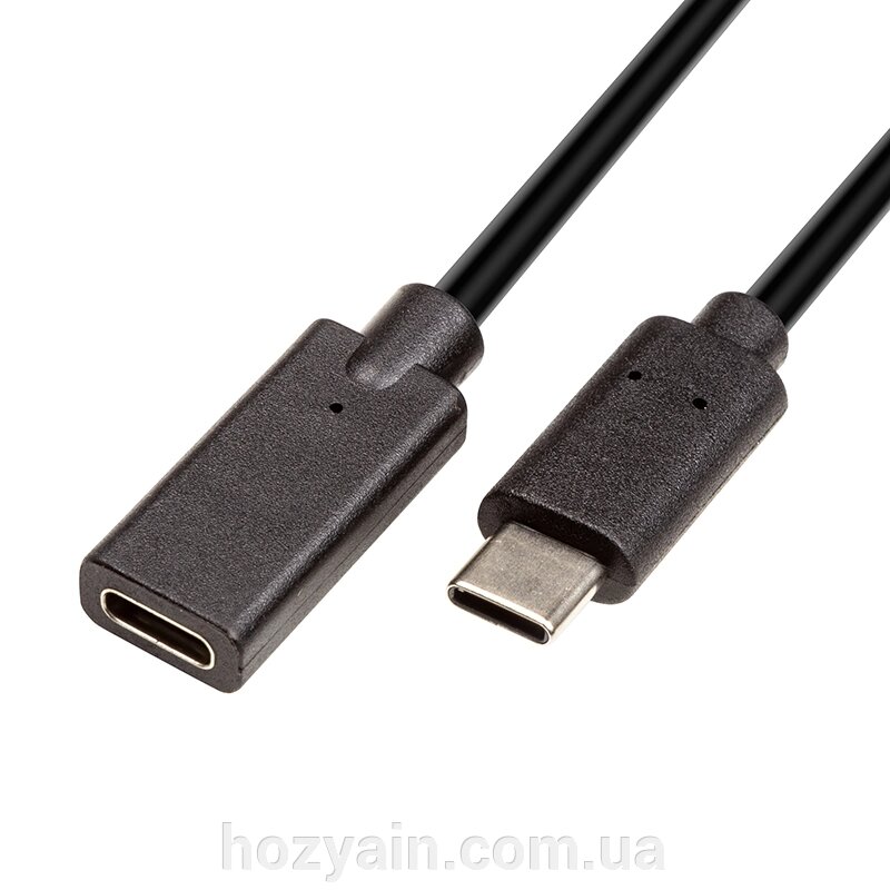 Кабель PowerPlant USB Type-C M/F (USB3.0) 3А, AWG24+32, 1.5м CA912582 від компанії hozyain. com. ua - фото 1