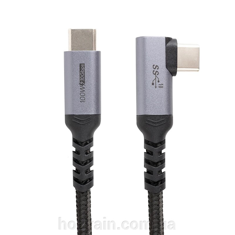 Кабель PowerPlant USB3.1, USB-C - USB-C, 10Gbps, 100W, 20V/ 5A, 4K/ 60HZ, 1м CA913329 від компанії hozyain. com. ua - фото 1