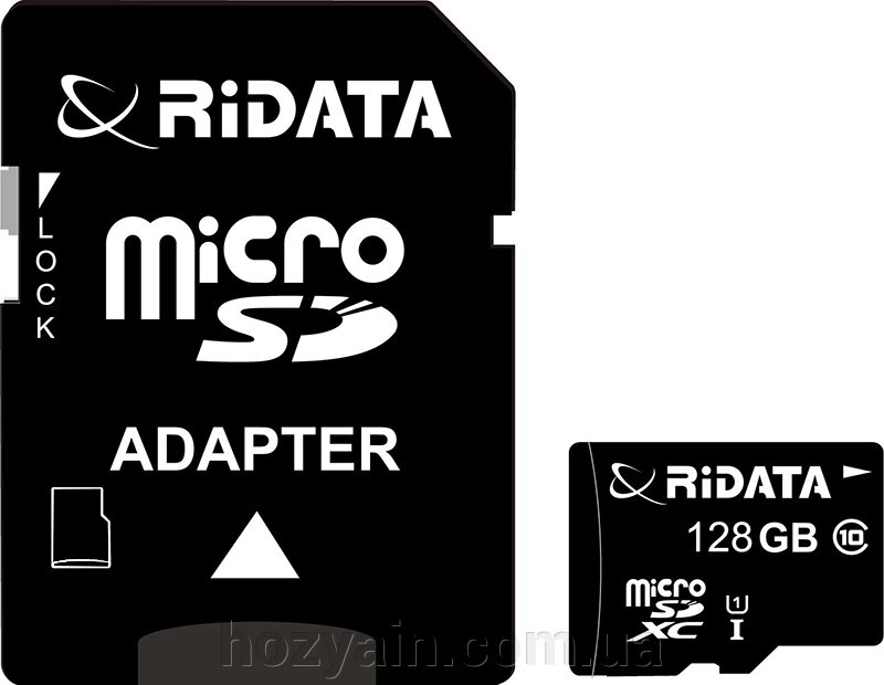 Карта памяті RiDATA microSDXC 128GB Class 10 UHS-I + SD адаптер FF967403 від компанії hozyain. com. ua - фото 1